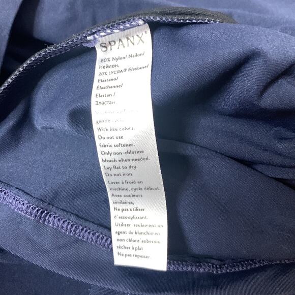 Spanx Transformation Top Tank side zip blue black Sz M - Picture 6 of 8